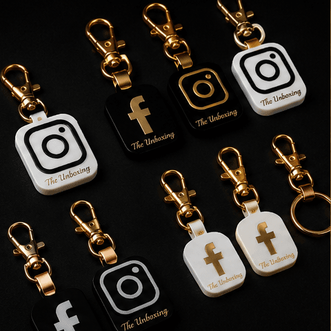 Social Icon Keychain Collection