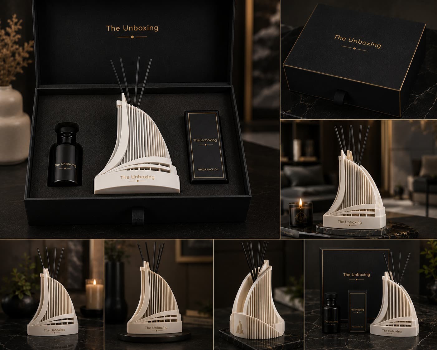 Architectural home fragrance diffuser for new homeowners