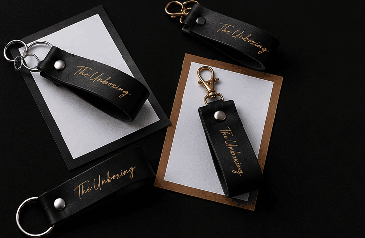 Leather Loop Keychain Set
