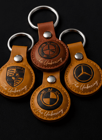 Leather Round Key Tags