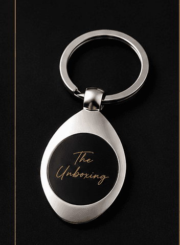 Teardrop Metal Keychain