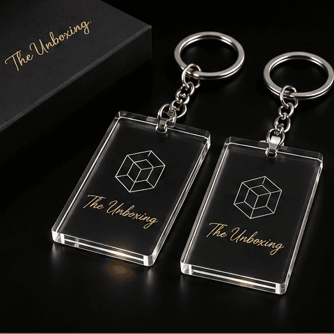 Clear Cube Acrylic Keychains