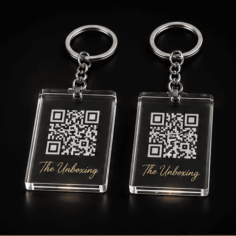 QR Bar Acrylic Keychains