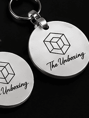 Round Metal Logo Keychains