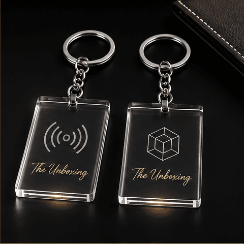 Signal & Cube Acrylic Keychains