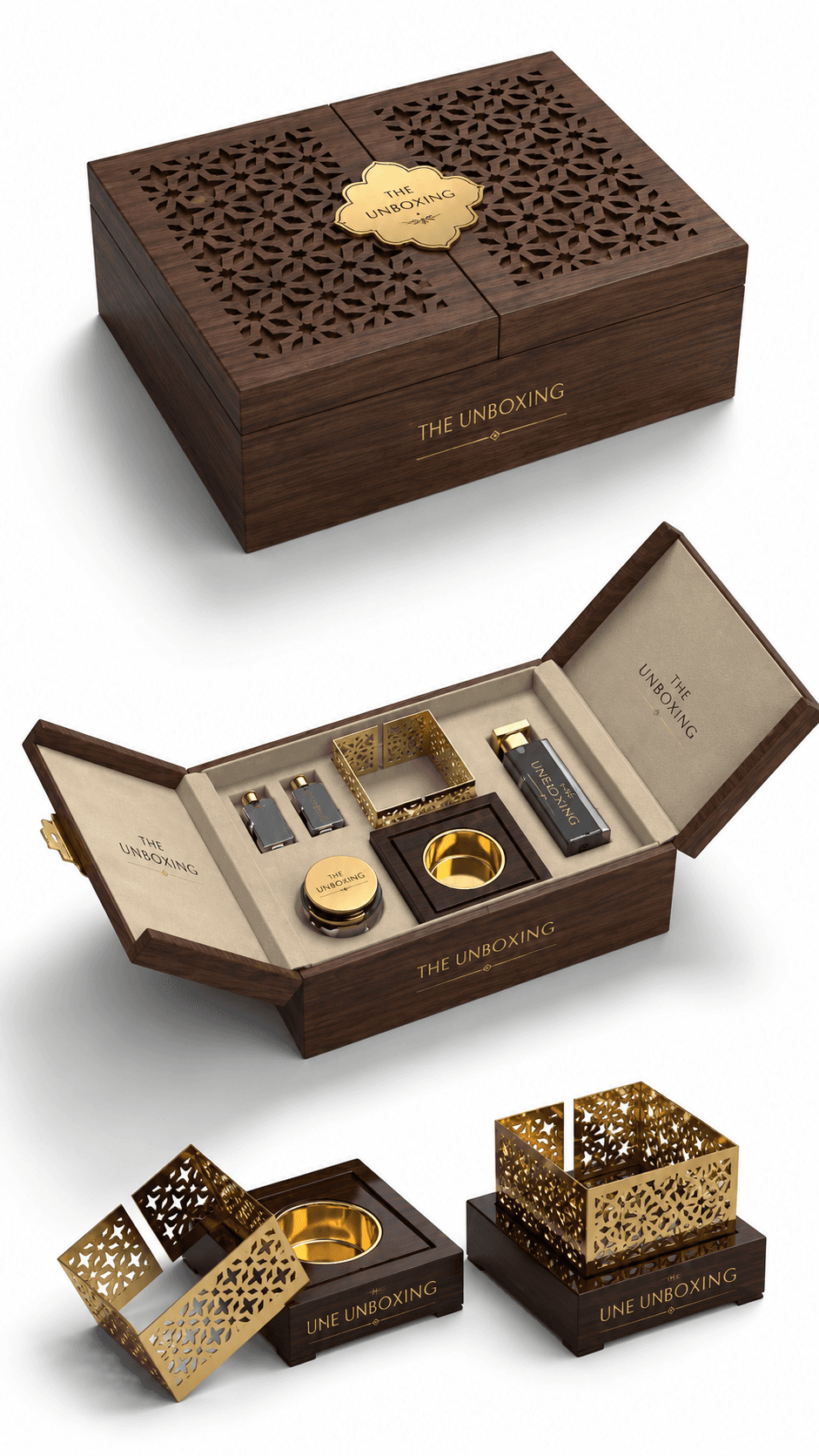 Wood Lattice Reveal Box