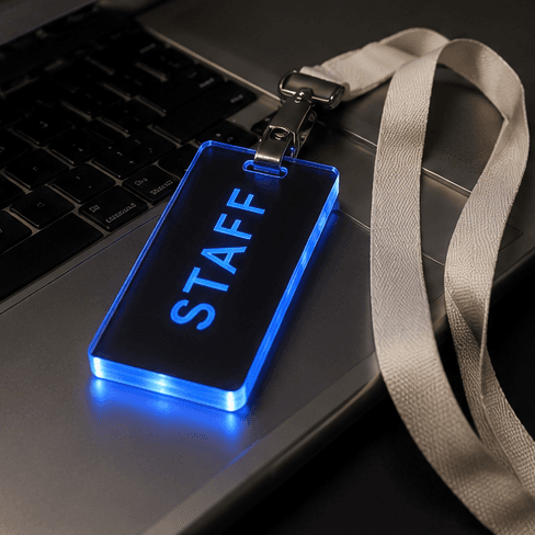 Blue LED Staff Badge