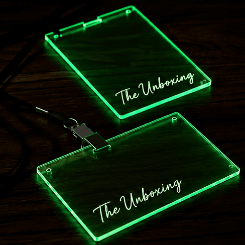 Green Acrylic Keychain Badge