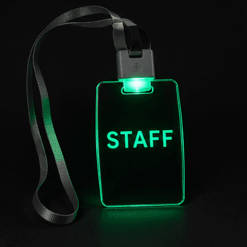 Green LED Staff Badge