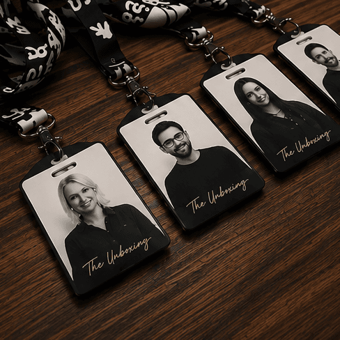 Pattern Lanyard Badge Set