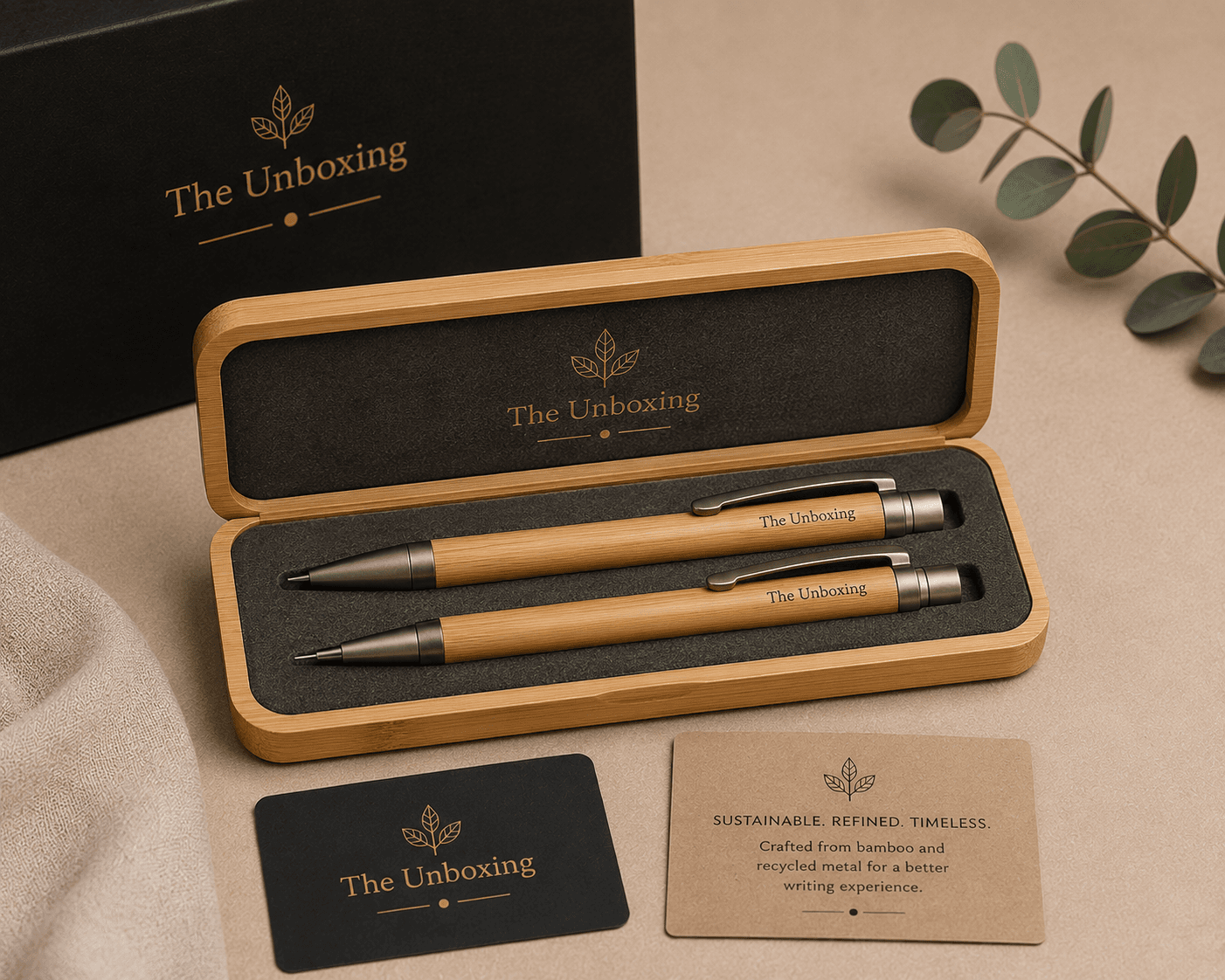 BAMBOO EXECUTIVE WRITING SETWrite with purpose. Designed with less impact.