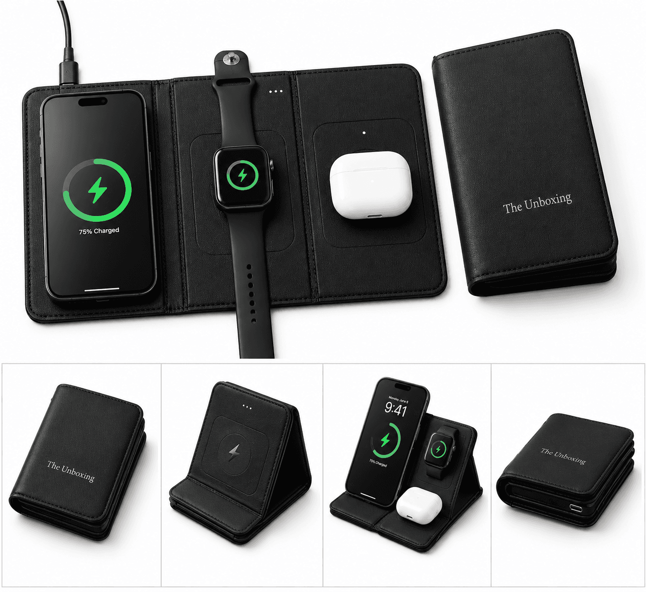 Foldable 3-in-1 Wireless Charger