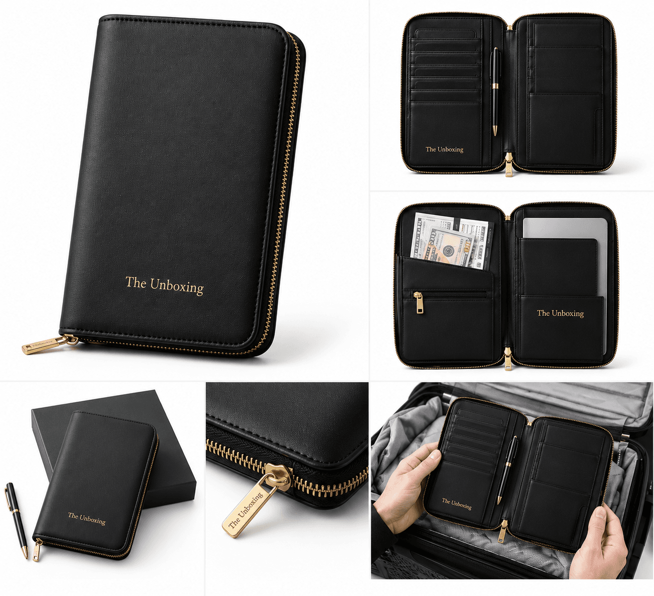 Leather Travel Document Organizer